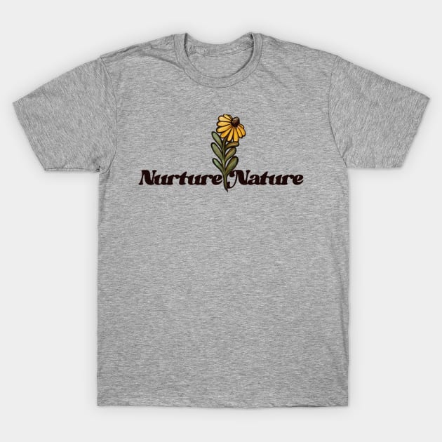 Nurture Nature Blooming Flower T-Shirt by bubbsnugg